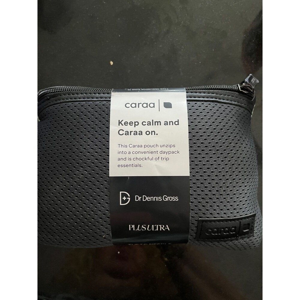 caraa Black Men’s Toiletry Pouch - Convertible Travel back bag